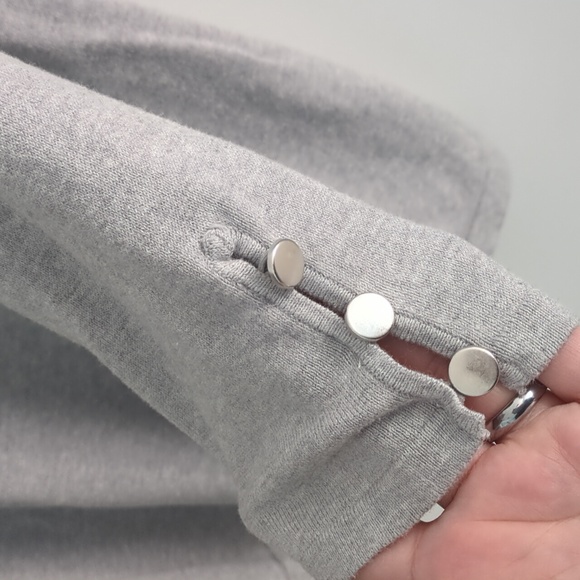 Soft Surroundings Deidre Light Gray Turtleneck Sweater Pullover Sz L - Picture 7 of 10